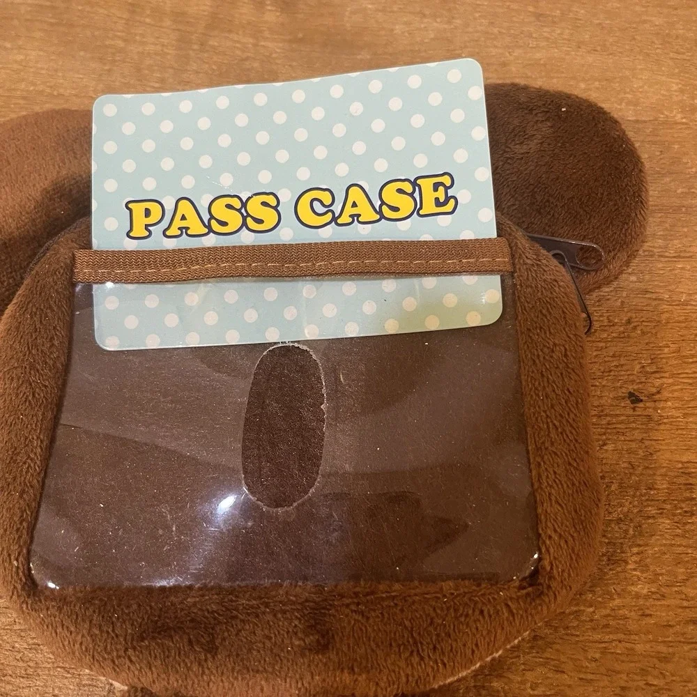 Official Disney Mickey Mouse Plush Pass Case ID Holder Coin Purse Wallet Rare